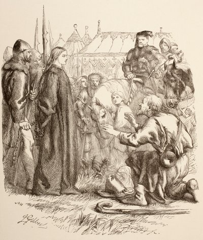 Giovanna la Pulzella al rogo, 1890 da John Gilbert